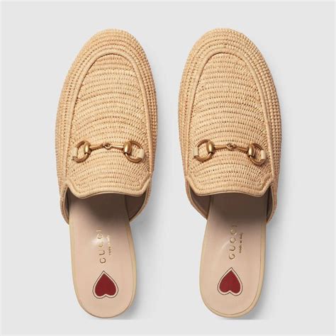 gucci women's princetown raffia slippers|Gucci princetown slippers street style.